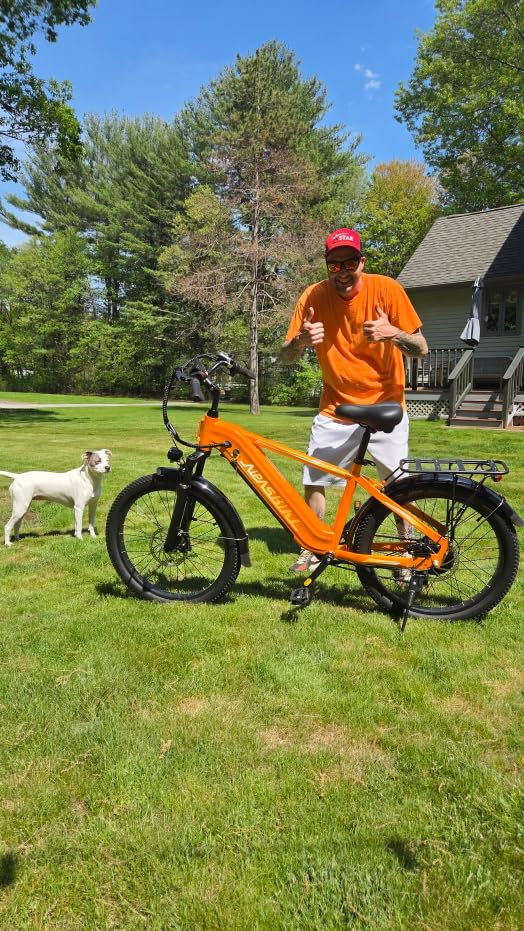 Aipas C2 Max Electric Bike for Adults, 1100W Peak, 85-Mile Range Ebike, 48V 18Ah Removable Battery, 24'' All-Terrain Tires, Adjustable Handlebar & Front Suspension, 500 lbs Heavy-Duty Capacity customer photo 2