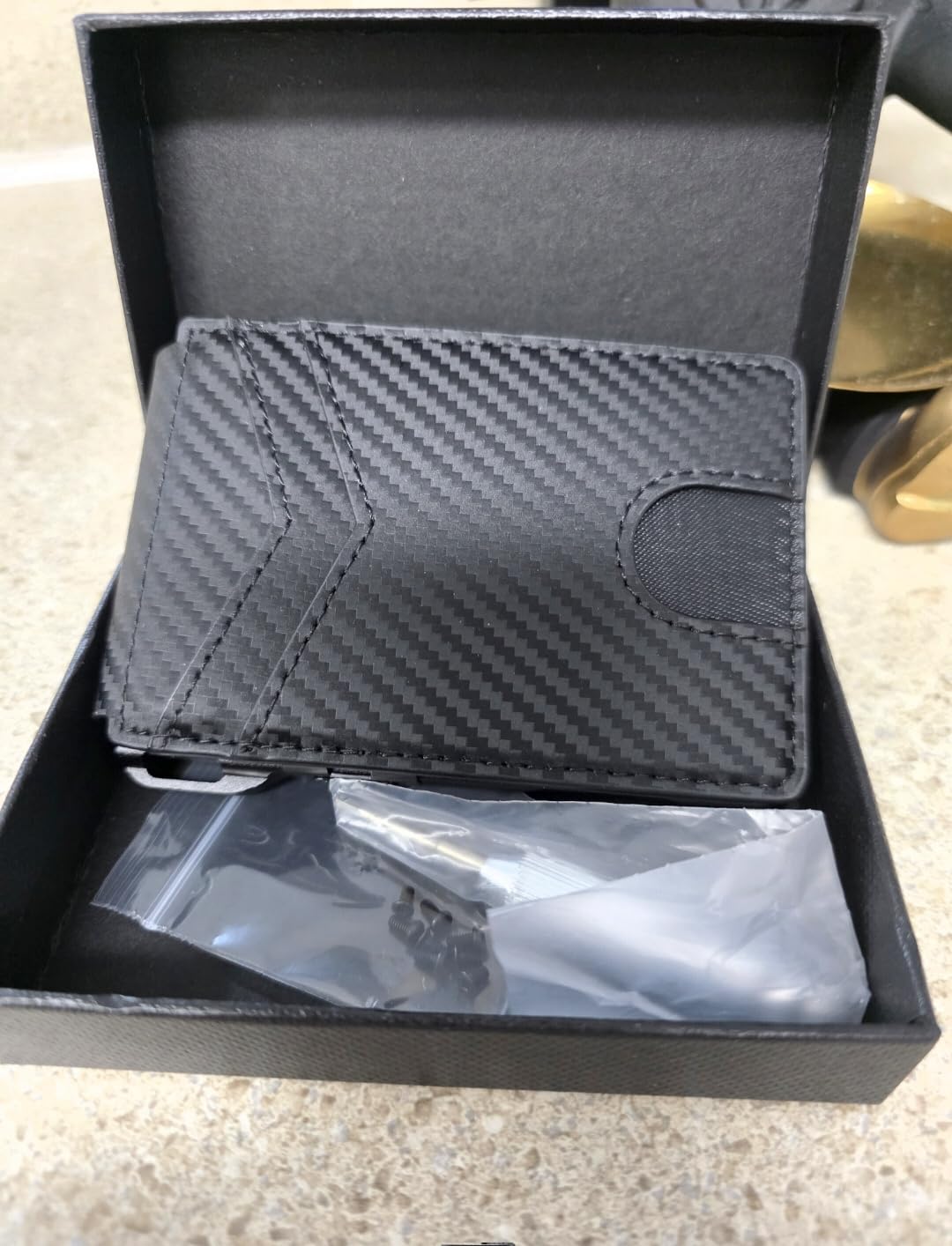 Wallet for Men RFID Blocking Wallet for 10-12 Cards Slim Bifold Minimalist Smart Pop Up Wallet with Money Clip Inside & ID Window Compact Front Pocket Metal Credit Card Holder Birthday Gifts for Men customer photo 2
