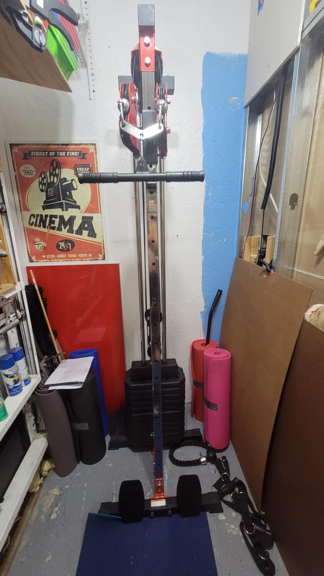 Mikolo Wall Mount Cable Station, Cable Crossover Machine with Dual Pulley System and 19/27 Adjustable Positions for Home Gym Fitness Equipment customer photo 2