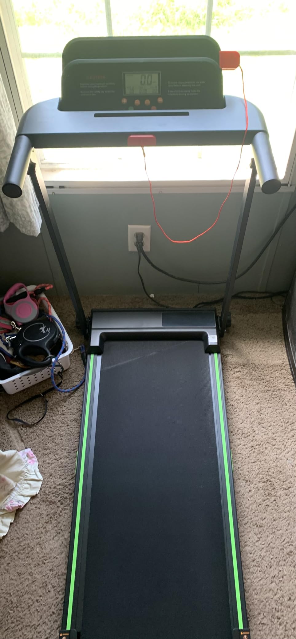 Treadmills for Home, Walking Pad with Incline, Caminadoras para Hacer Ejercicio, 0.6-6.2 MPH Portable Foldable Under Desk Caminadora, Eléctrica Casa Tredmill, Folding Compact Running Machine customer photo 1