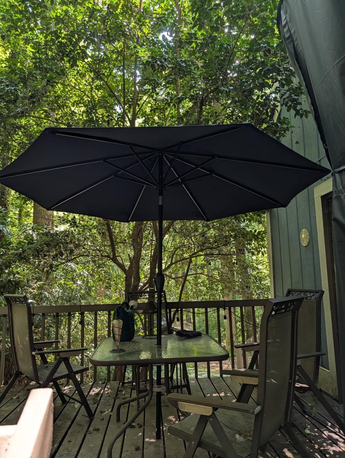 9ft Commercial Grade Patio Umbrella, 5-Year Fade Resistant 260 GSM Polyester Canopy, Rustproof Aluminum Frame, Smooth Tilt & Crank for Patio, Restaurant, Pool & Deck - Tan customer photo 1