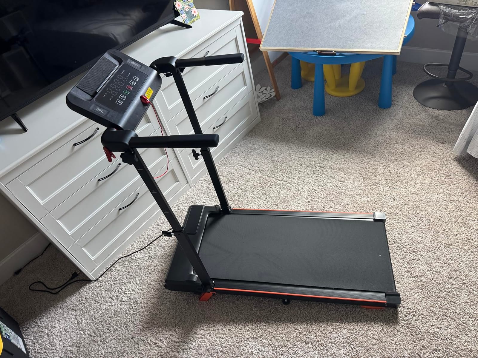 Walking Pad Treadmill with Handle Bar & Incline, Desk Workstation 8MPH | Adjustable Height, Portable Quiet for Home Office, 3 in 1, Compact Treadmill for Small Space customer photo 2