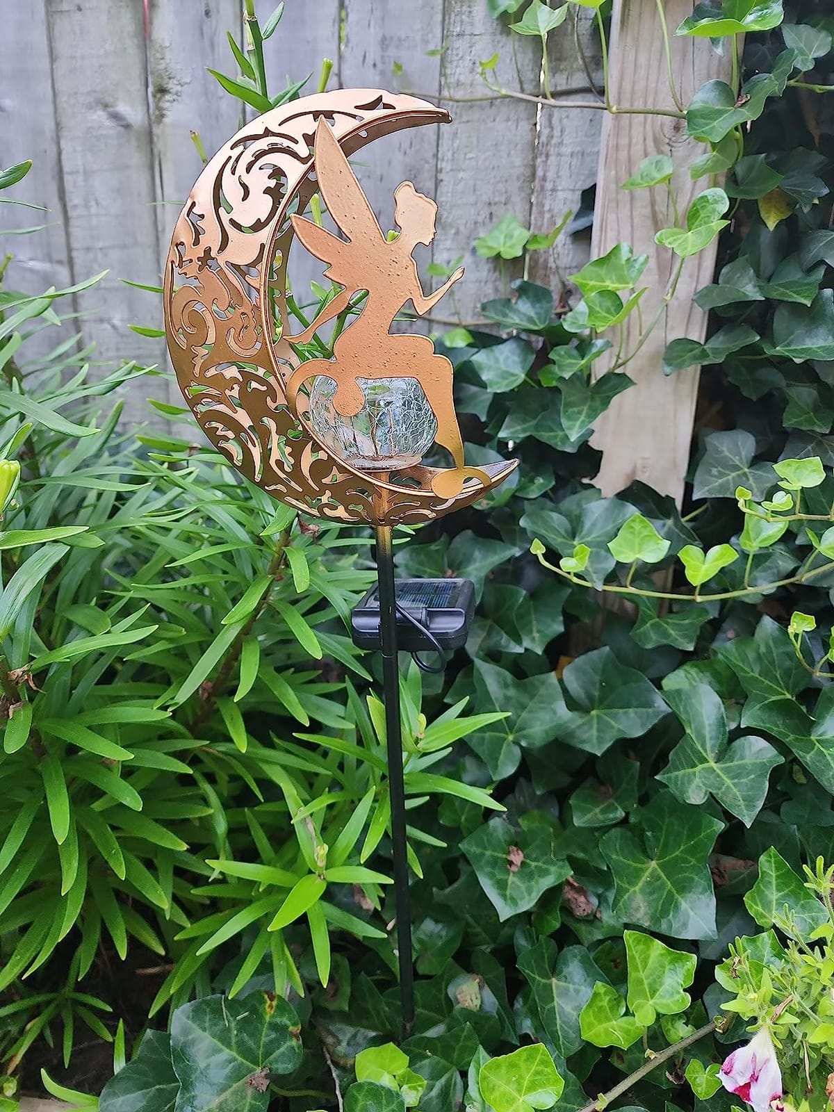 Halloween Decorations Outdoor Scary Skeleton Yard Stakes Solar Lights | Metal Glow in The Dark Skeleton with Color-Changing Solar Lantern, Halloween Party Decorations for Yard Tombstones Garden customer photo 1