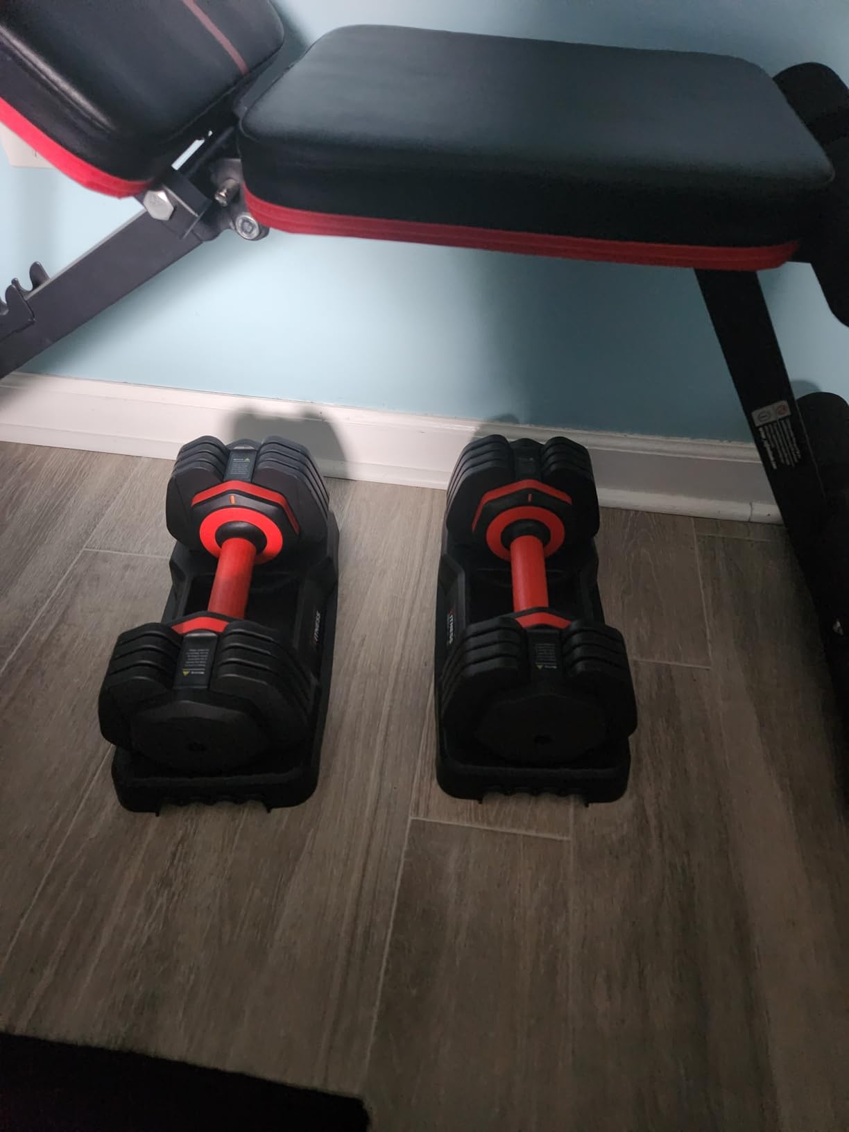XDDIAS Adjustable Dumbbell Set for Home Gym Strength Training | 25 to 90 lbs, one-hand adjustable, non-slip knurled grip, compact storage, ideal for full-body strength training customer photo 1