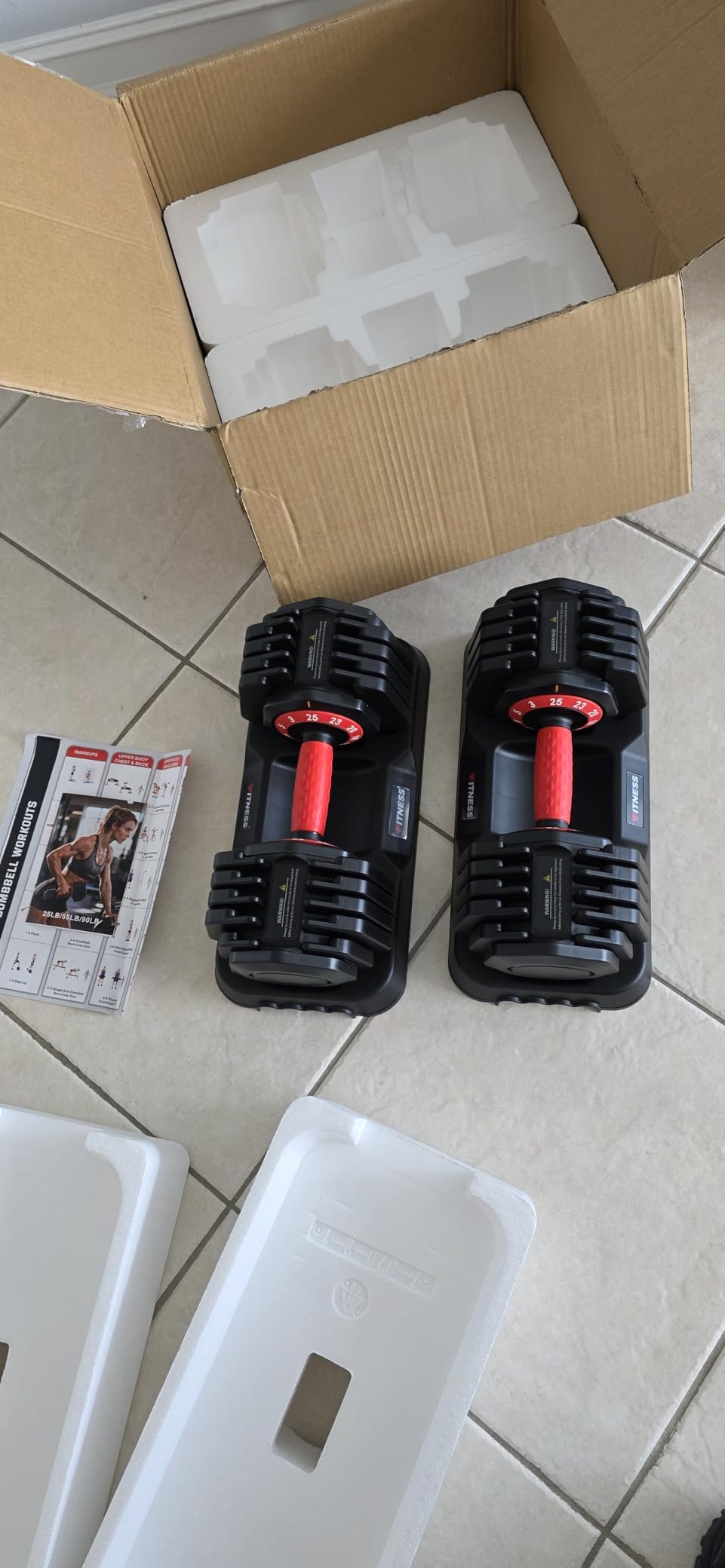 XDDIAS Adjustable Dumbbell Set for Home Gym Strength Training | 25 to 90 lbs, one-hand adjustable, non-slip knurled grip, compact storage, ideal for full-body strength training customer photo 2