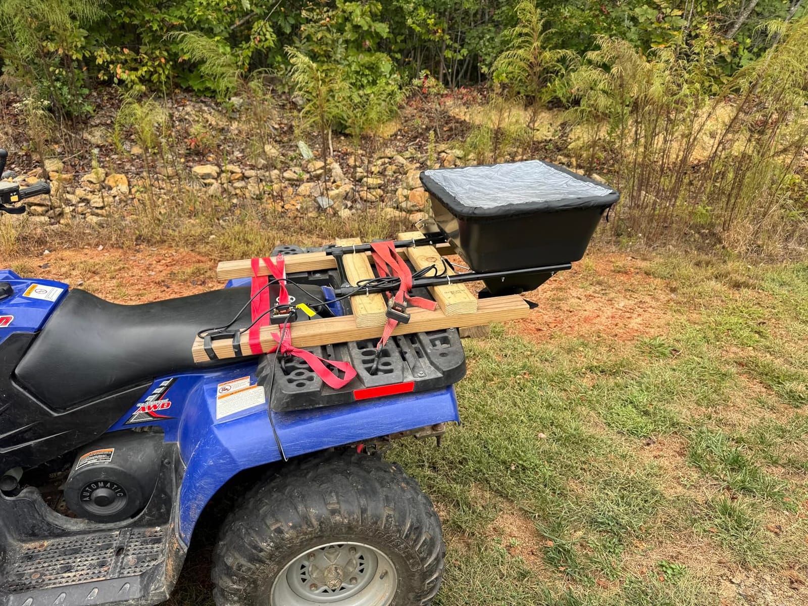 Buyers Products ATVS100 100 lb ATV Rear Rack Mount Broadcast Spreader customer photo 1