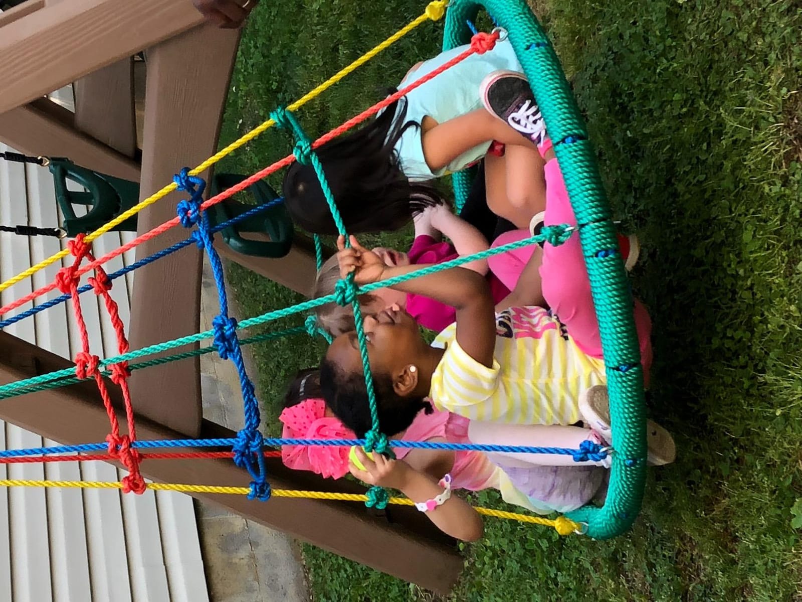 Step2 Naturally Playful Adventure Lodge Play Center with Glider, Kids Outdoor Playset, Two Tier Backyard Playground Set, Slide, Swings, Rope Ladder, Basketball Hoop, Jungle Gym, Children 3-8 Years Old customer photo 1