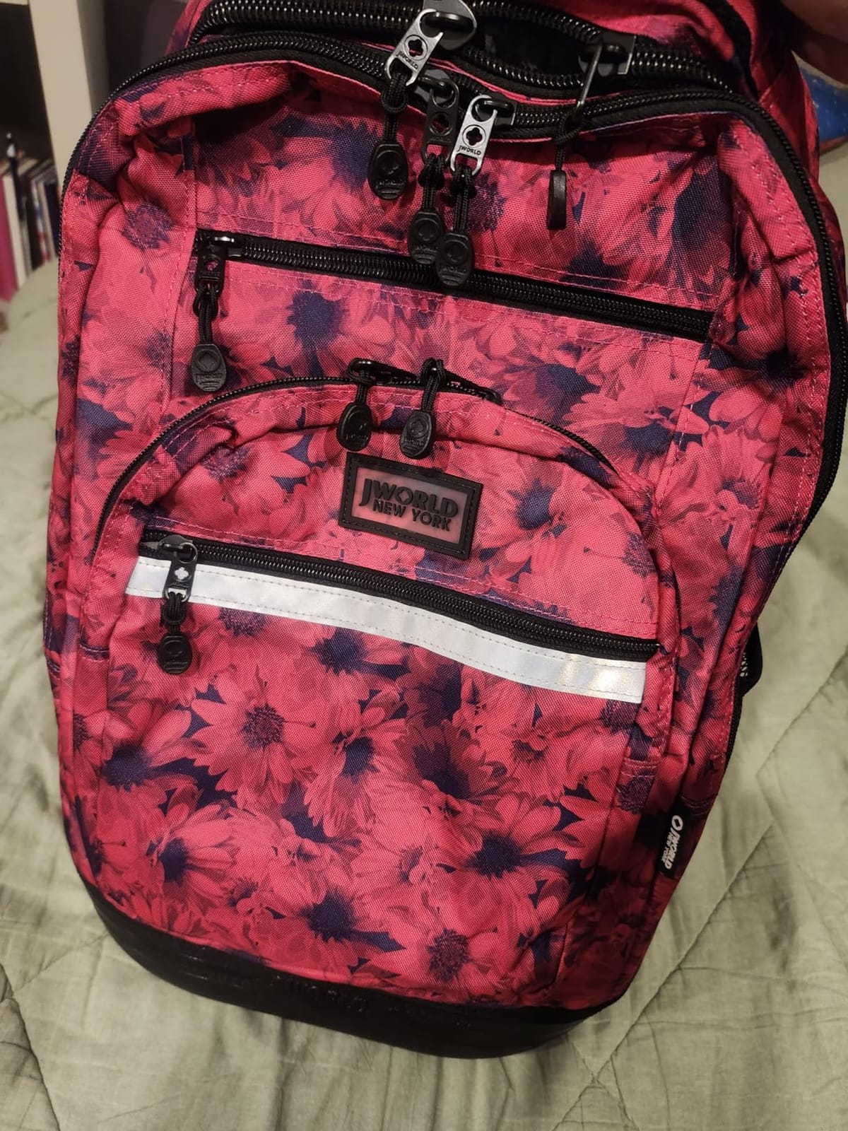 J World Sundance Laptop Rolling Backpack for Girls Boys. Roller Bookbag with Wheels, 20 Inch, Vintage Rose customer photo 2