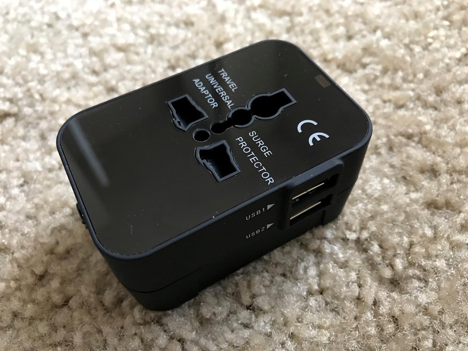 Universal Travel Adapter USB C, All in One Worldwide Plug Adapter, Black customer photo 2