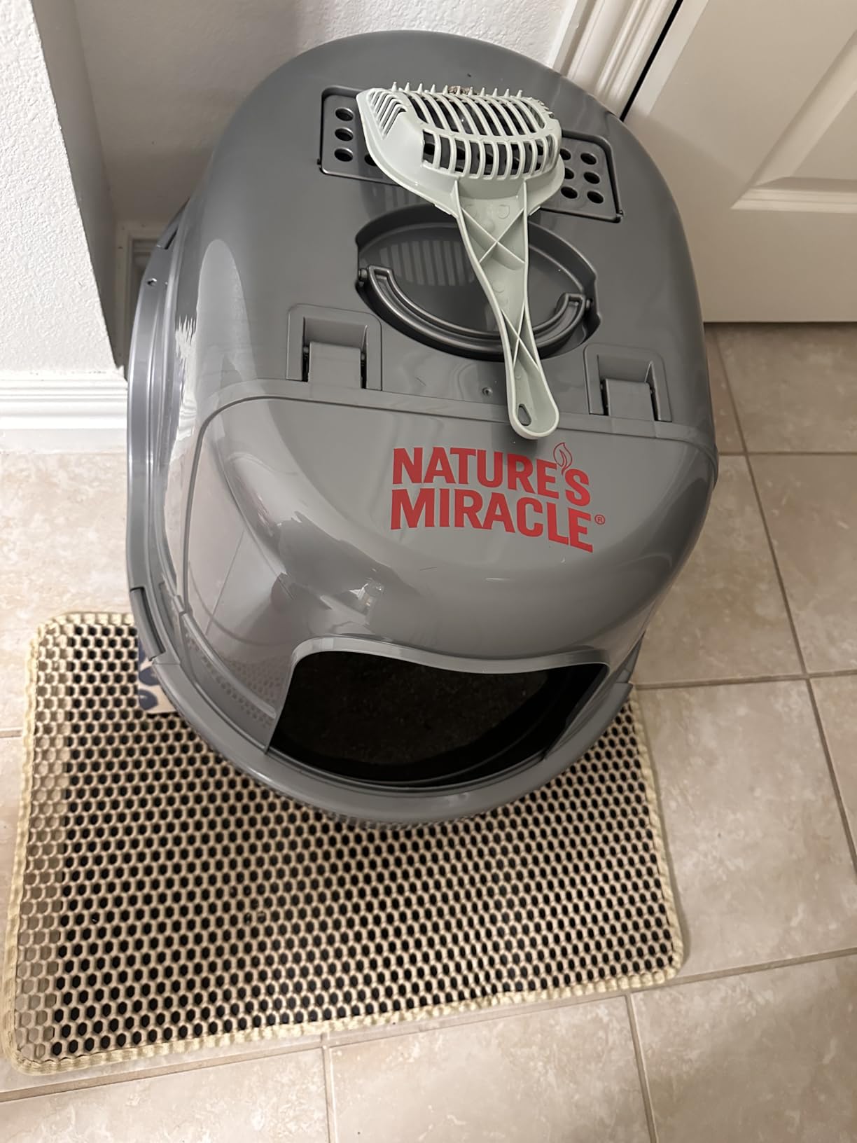 Nature's Miracle Hooded Flip Top Cat Litter Box with Charcoal Filter customer photo 1