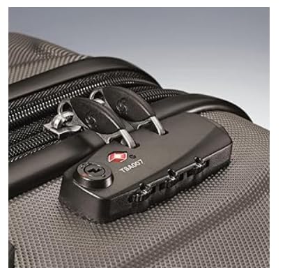 Samsonite Omni PC Hardside Expandable Luggage with Spinner Wheels, Navy, Checked-Large 28-Inch customer photo 1