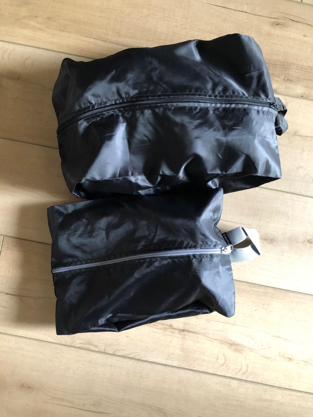 YAMIU Travel Shoe Bags Set of 4 Waterproof Nylon with Zipper for Men & Women, Black customer photo 1