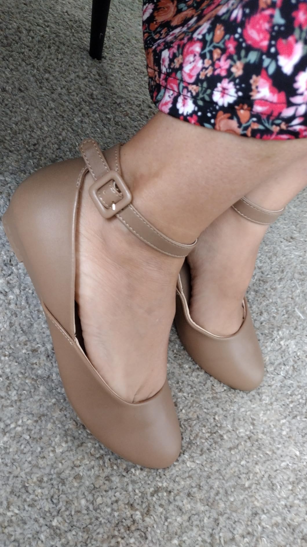 DREAM PAIRS Women's Dress Flats Ballet Low Wedge customer photo 1
