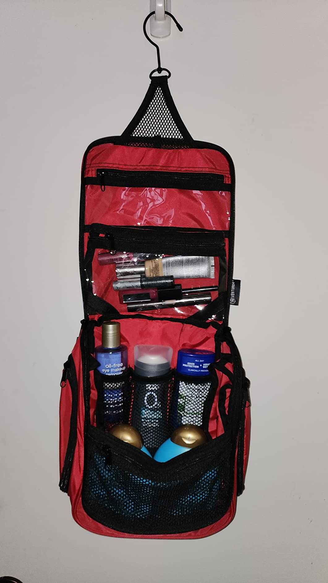 VENTURE 4TH Hanging Travel Toiletry Bag, 18 Compartments - Forest Green customer photo 2