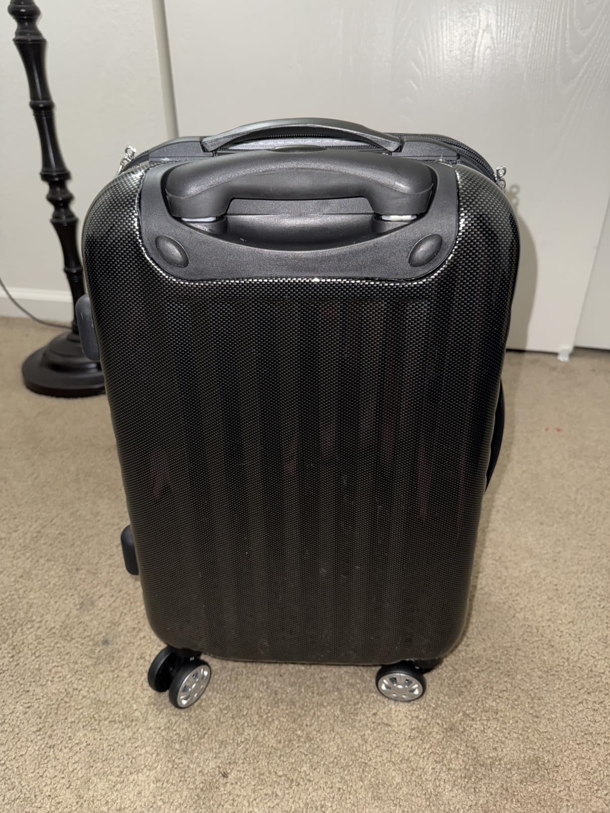 Rockland Melbourne Hardside Expandable Spinner Wheel Luggage, Checked Large 28