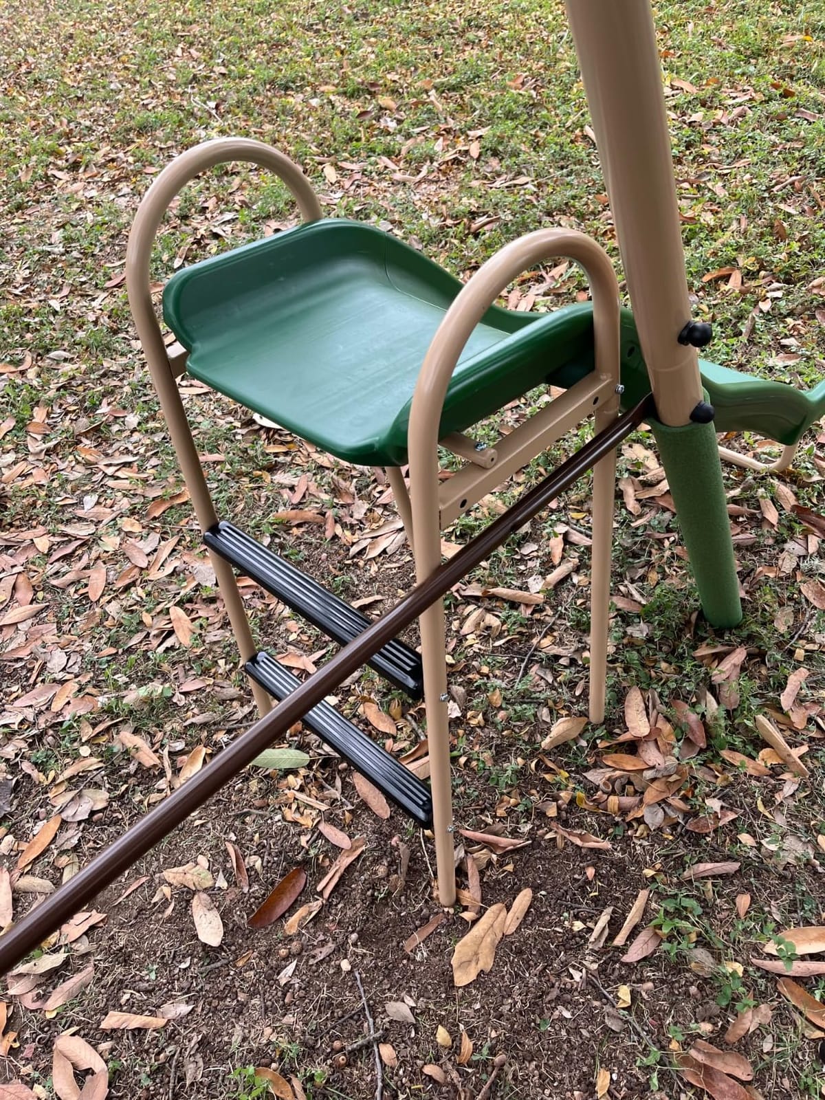 XDP Recreation Crestview Metal Swing Set with 2 Swings & Slide, Green/Tan customer photo 1
