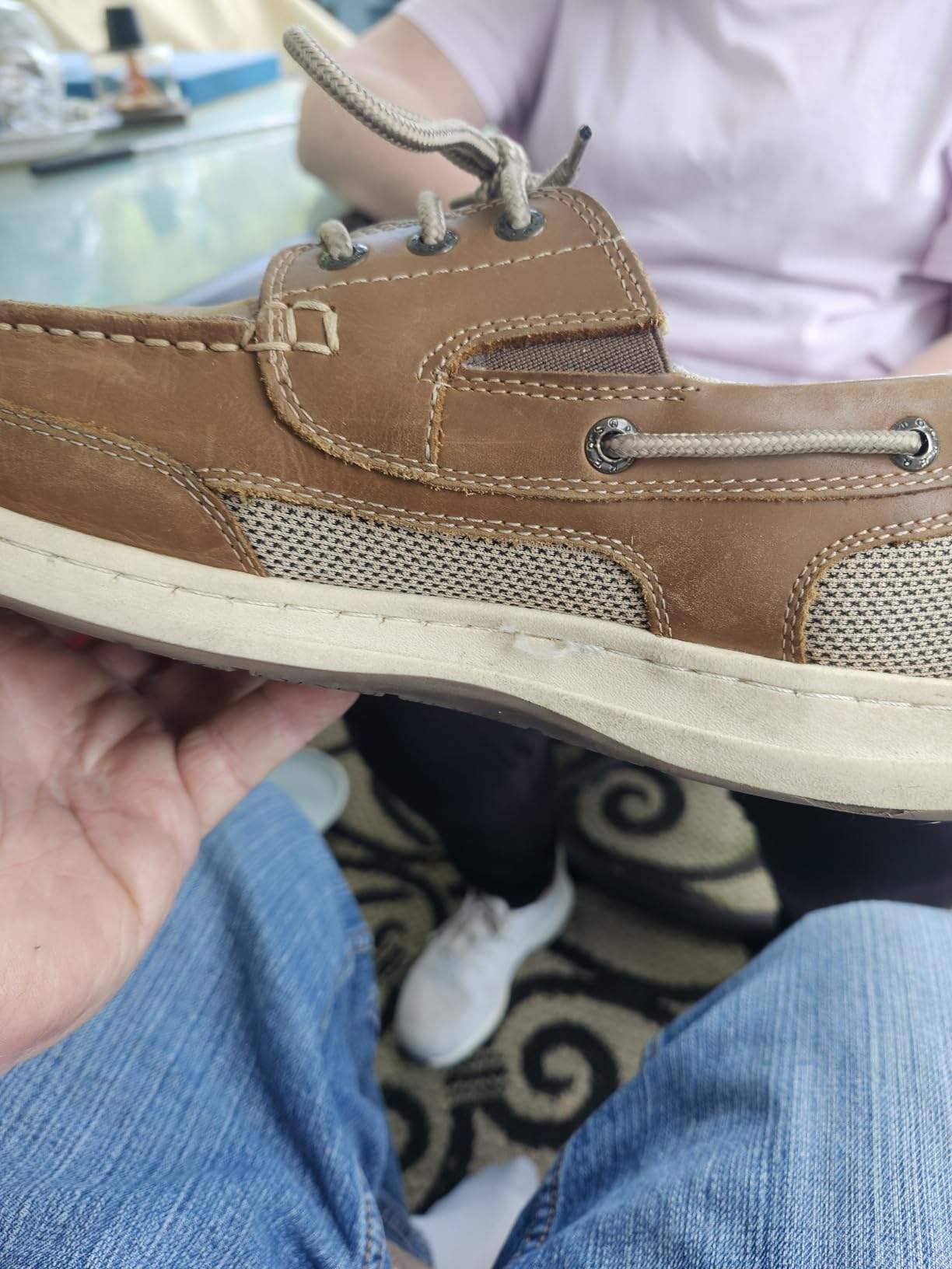 DOCKERS Mens Beacon Leather Boat Shoe Stain Defender customer photo 2