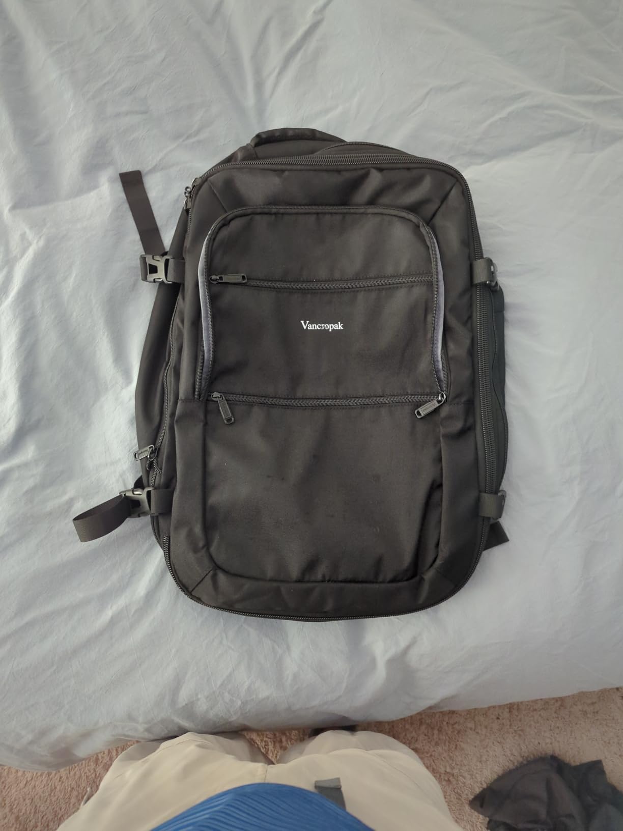 Vancropak Carry On Backpack 40L Expandable Travel Backpack Luggage Suitcase customer photo 2