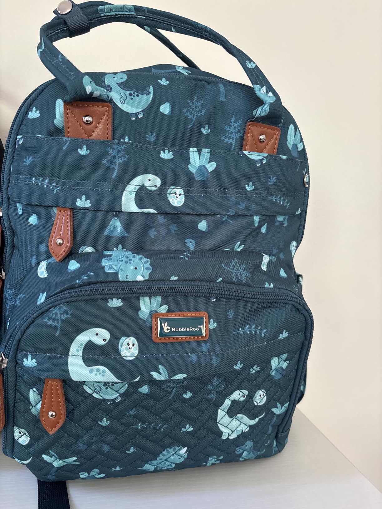 BabbleRoo Diaper Bag Backpack - Baby Essentials Travel Tote - Multi Function Water Resistant Diaper Bag, Travel Essentials Baby Bag with Changing Pad, Stroller Straps & Pacifier Case - Unisex, Black customer photo 1