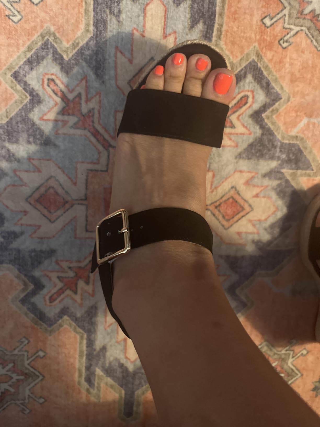 VICKI·VICKI Women's Platform Sandals Wedge Ankle Strap Open Toe Sandals customer photo 2