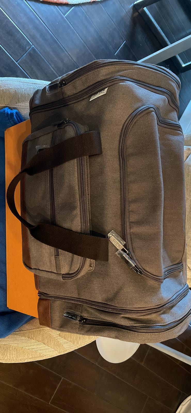 50L Expandable Canvas Duffle Bag Weekender Travel Carry On Gym customer photo 2