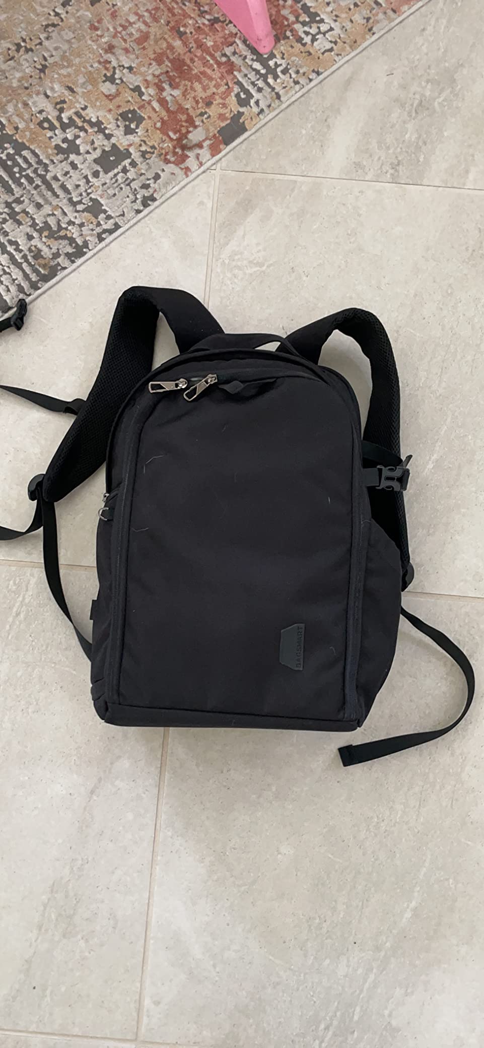 BAGSMART Camera Backpack, DSLR SLR Camera Bag Backpack Fits 15.6 Inch Laptop,Anti-Theft Waterproof Camera Case for Photographers,Men Women,with Rain Cover,Tripod Holder,Black customer photo 1