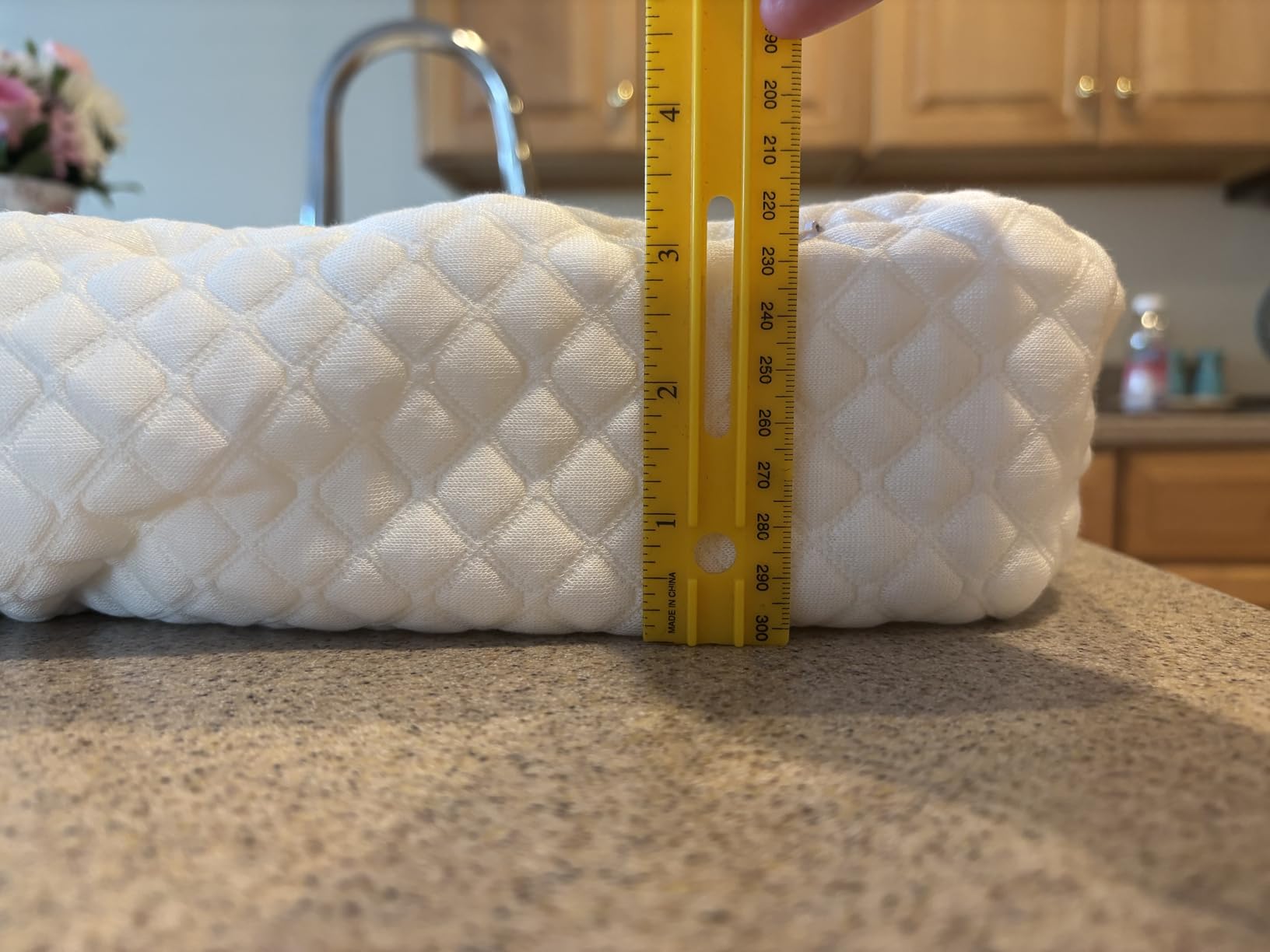Travel Cube Memory Foam Pillow for Side Sleepers, Cervical Pillow for Neck and Shoulder Pain Relief, Washable Pillowcase, White(Travel-12