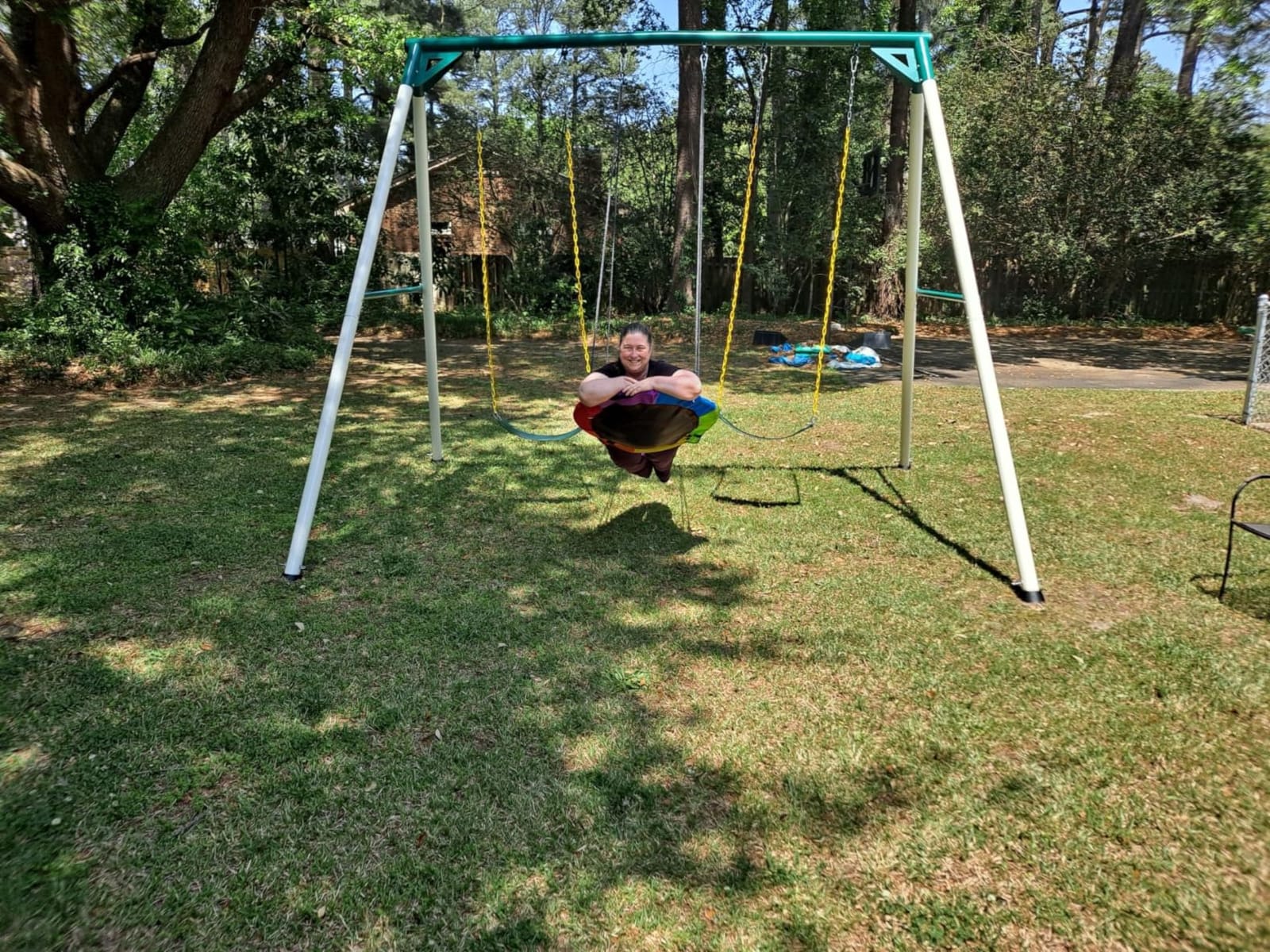 Hapfan 9.5ft Tall Swing Sets for Backyard for Big Kids & Adults (Patented) customer photo 1