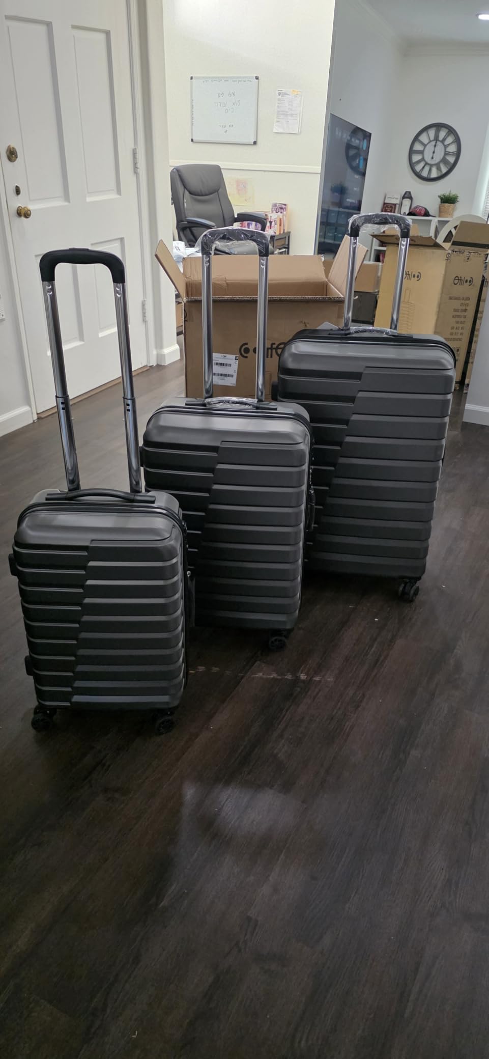 Coolife Lightweight Luggage with TSA Lock,3 Piece Set Brown customer photo 1