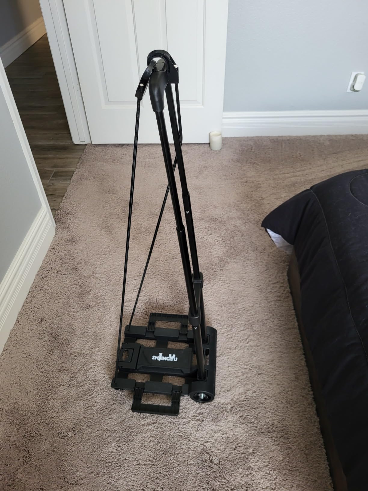 Folding Hand Truck Dolly Cart, Folding Cart Small Dolly with 2 Wheels, customer photo 1