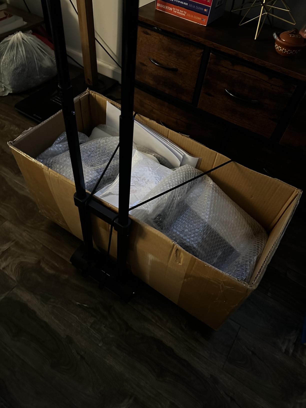 Folding Hand Truck Dolly Cart, Folding Cart Small Dolly with 2 Wheels, customer photo 2