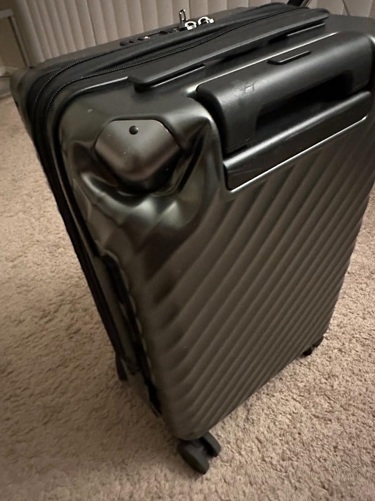 LUGGEX 20 Inch Carry On Luggage 22x14x9 Airline Approved, Charcoal Metallic customer photo 1
