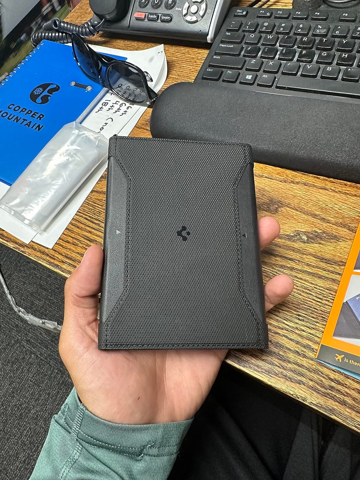 Spigen Life Passport Card Cover Holder, RFID Blocking customer photo 1