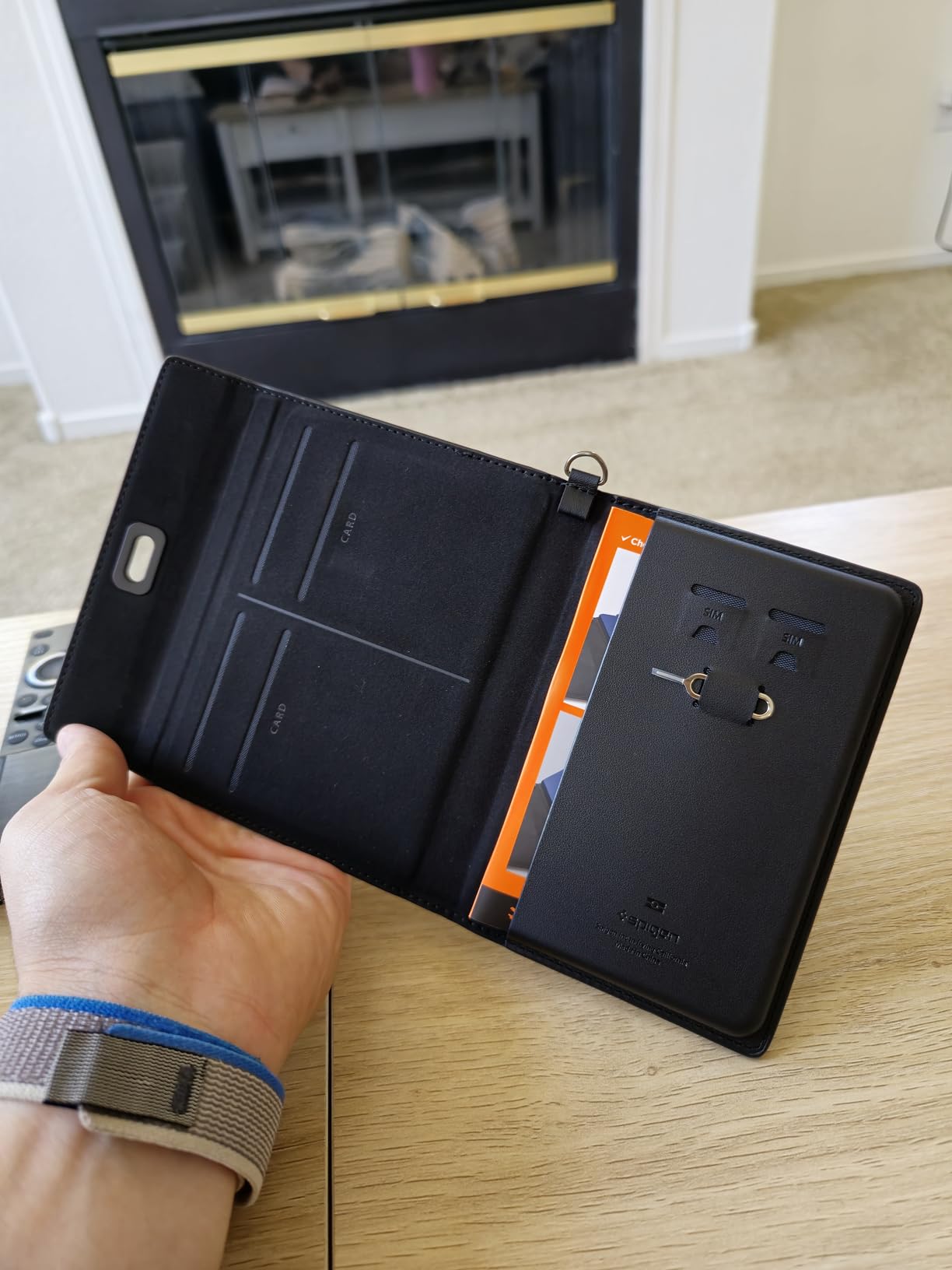 Spigen Life Passport Card Cover Holder, RFID Blocking customer photo 2