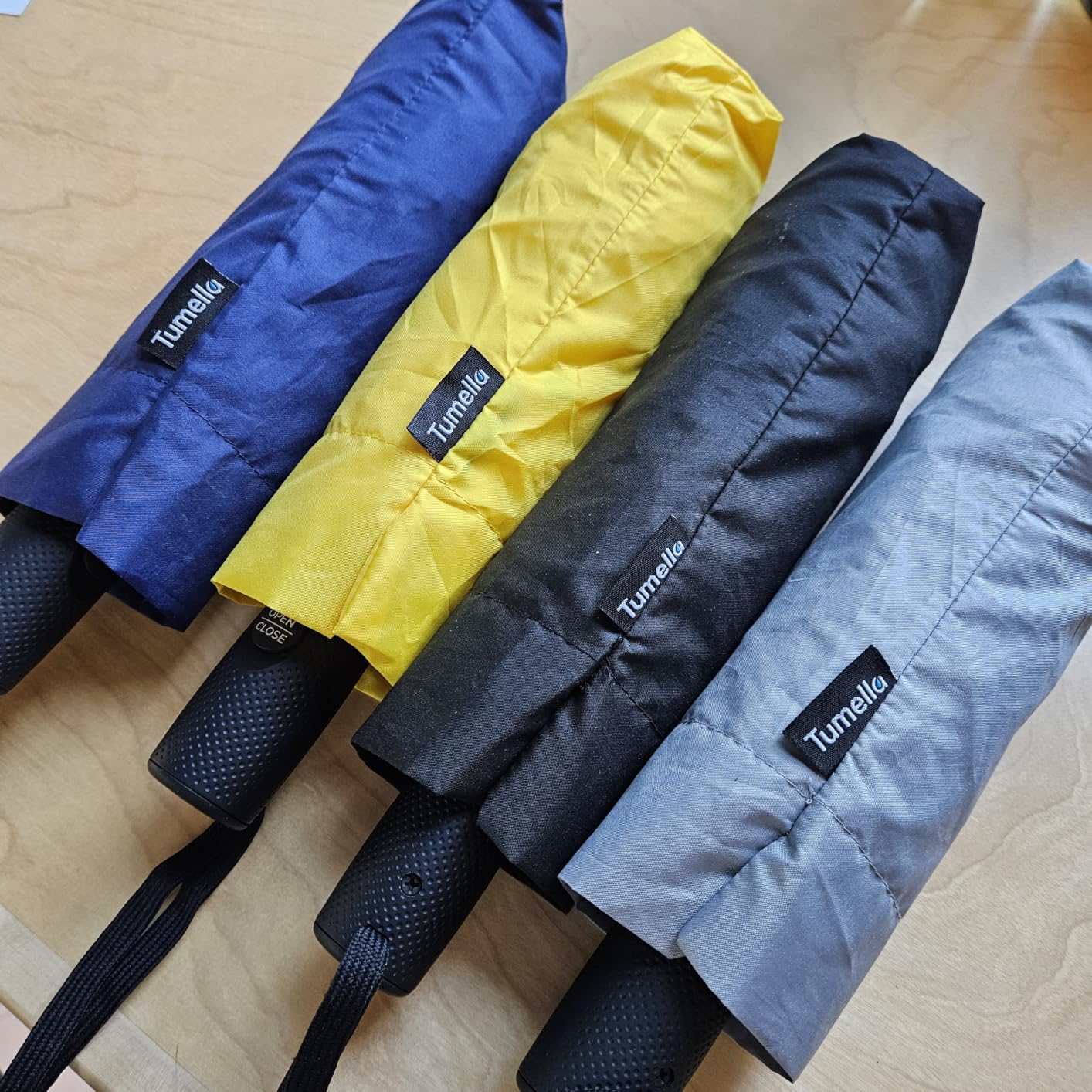 TUMELLA Strongest Windproof Travel Umbrella (Compact, 100MPH Wind-Tested), Light, Portable, One-Handed Use, Automatic Folding Rain Umbrella, Durable, Premium Grip, Fits Car & Backpack customer photo 2