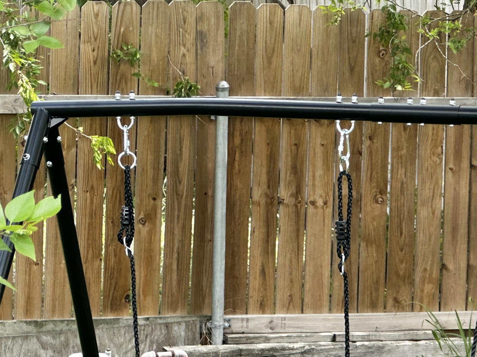 Hapfan 3 Seat Swing Set for Backyard with Saucer & Belt Swings customer photo 1