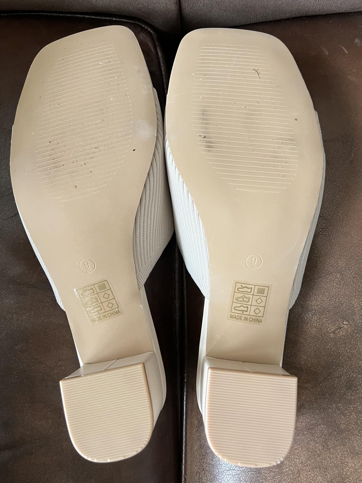Shoe'N Tale Heeled Sandals For Women Square Open Toe Heeled Mules Chunky Block Low Heel Slip On Slides customer photo 1