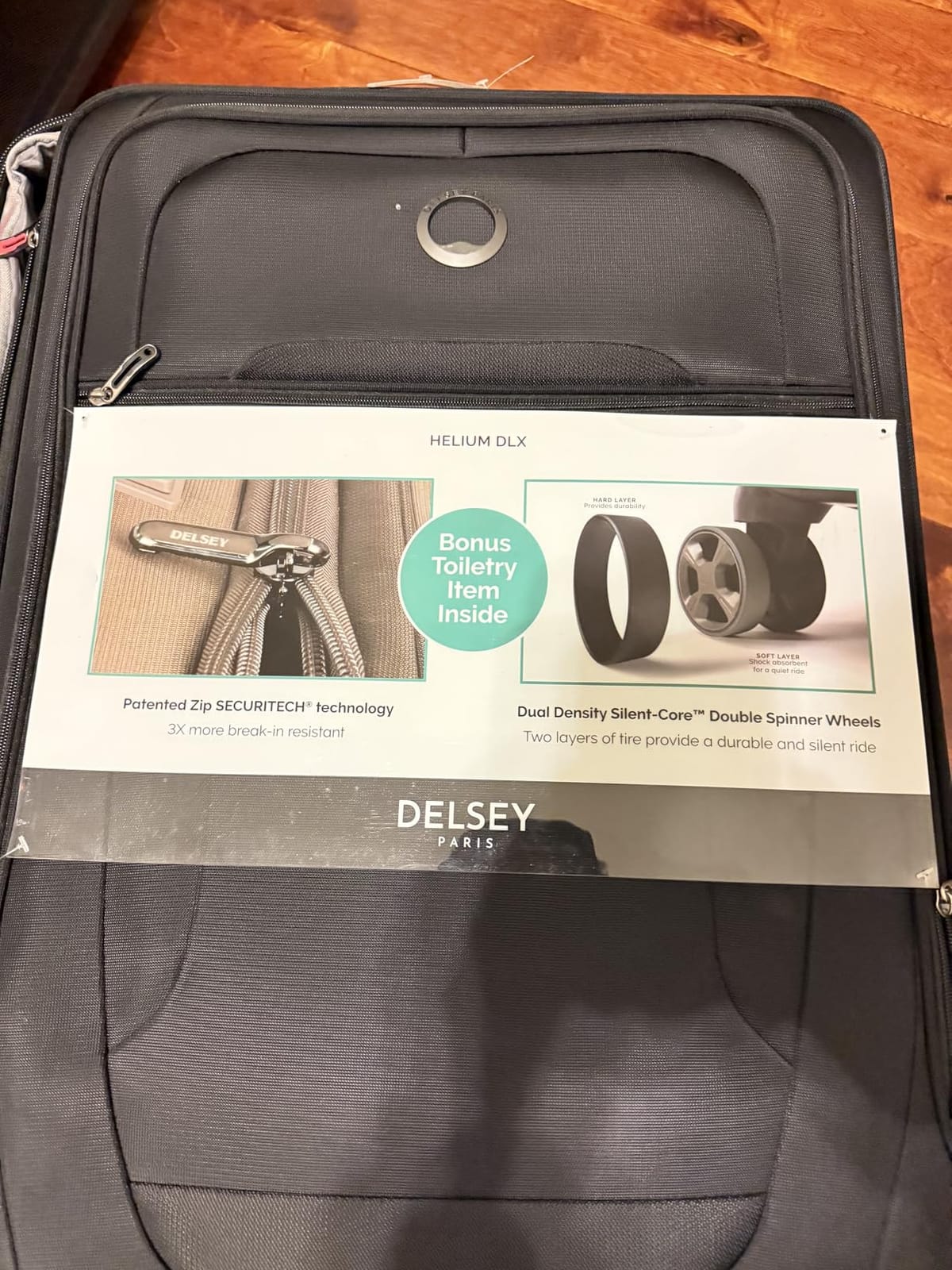 DELSEY PARIS Helium DLX, 20 Inch Carry-On Softside Luggage, Navy Blue customer photo 1