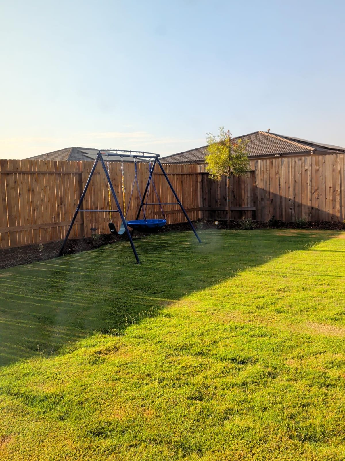 2 Seat Kids Small Swing Sets for Backyard, Outdoor Kids Play Equipment customer photo 1