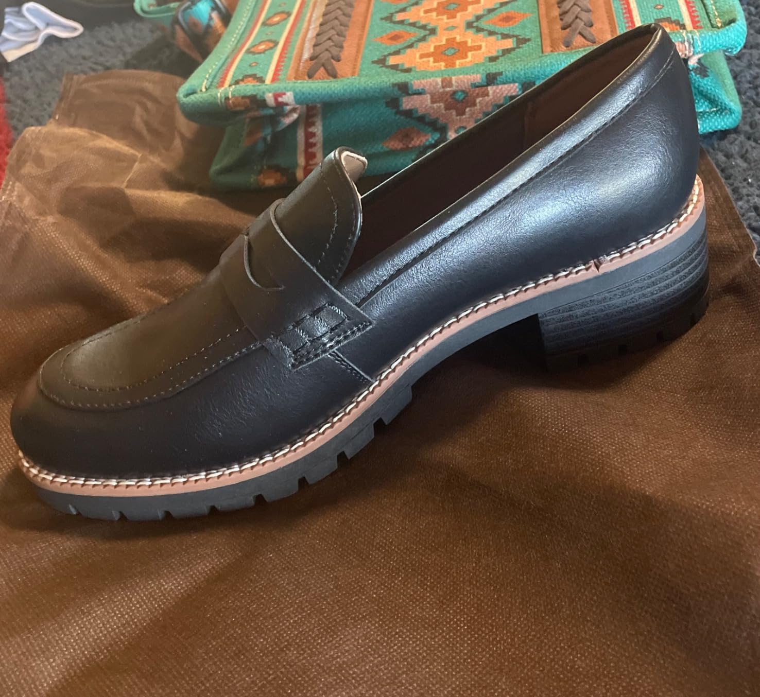 DREAM PAIRS Women's Penny Chunky Loafers Work Shoes customer photo 2