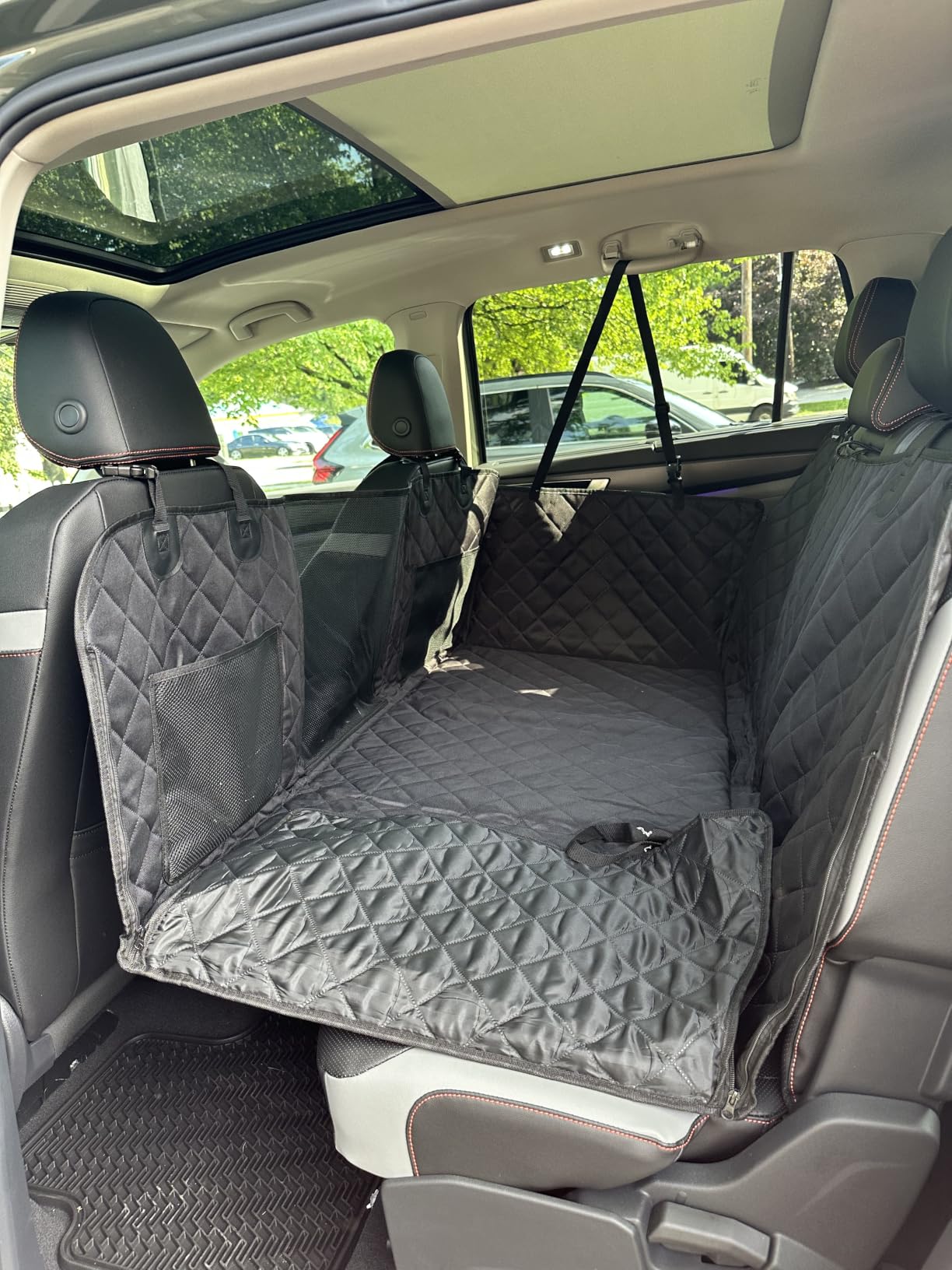 URPOWER Back Seat Extender for Dogs, Large Hard Bottom Dog Car Seat Cover customer photo 1