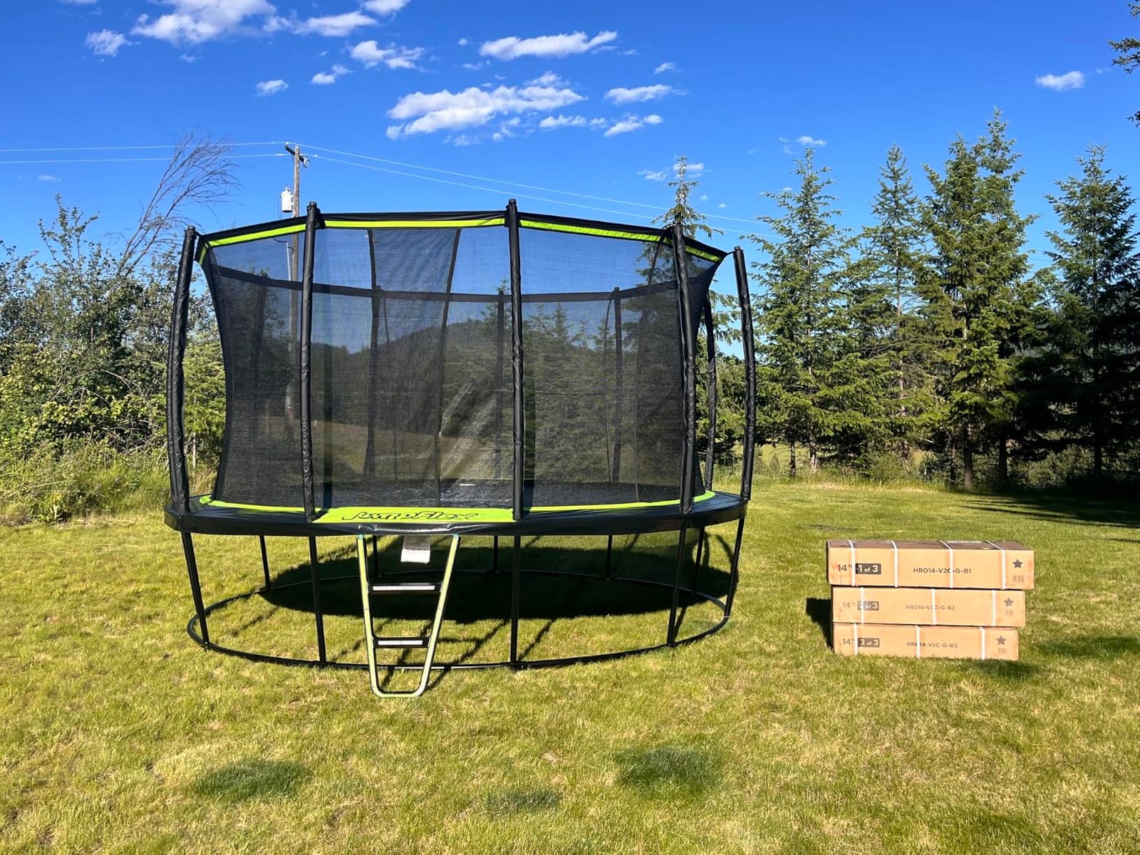 Jumpflex Hero Trampoline, Outdoor 10 FT, 12 FT, 14 FT, 15 FT Round Bouncer with Safety Net, Optional Accessories, Ladder customer photo 1