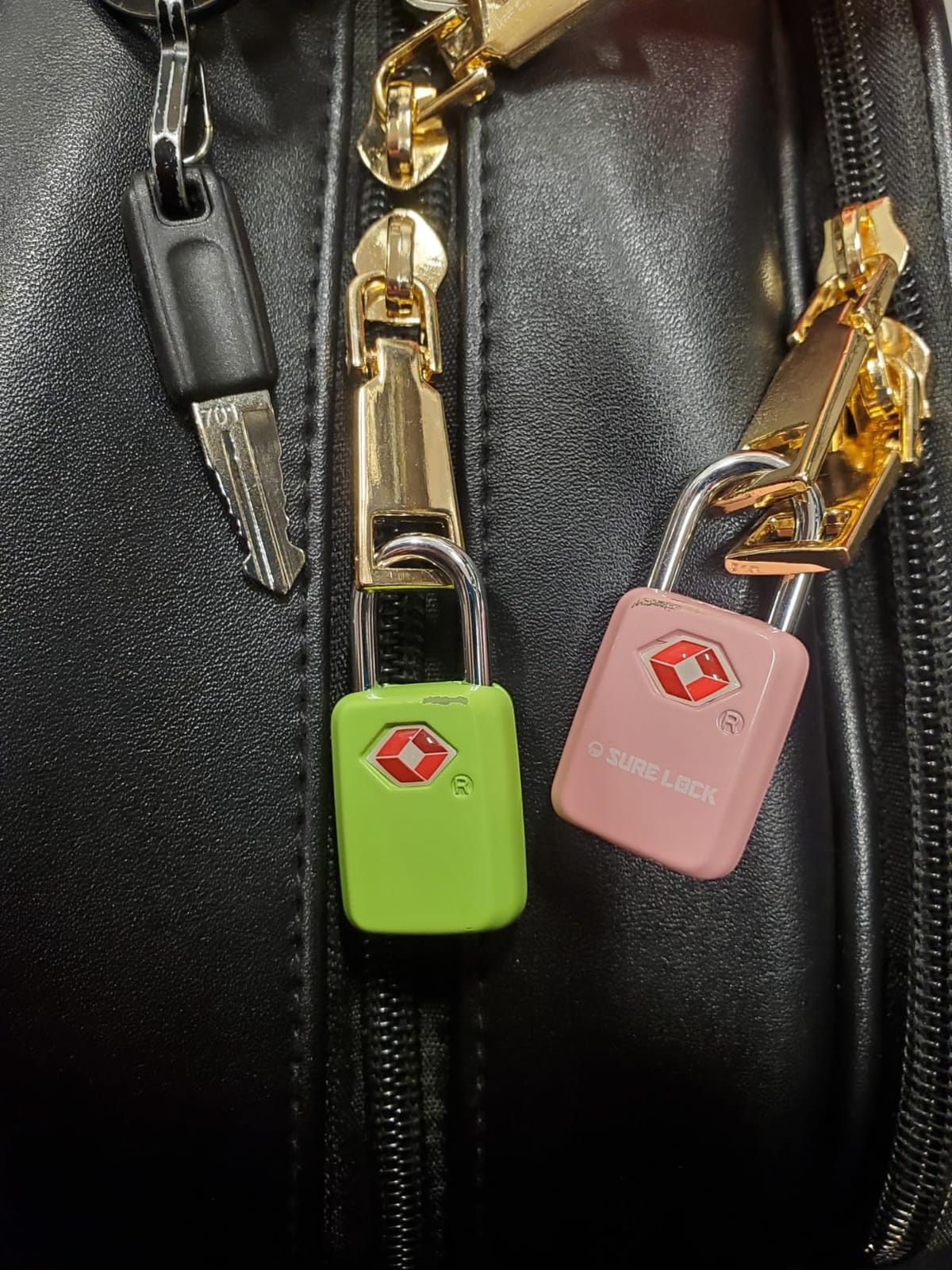 SURE LOCK Mini TSA Approved Keyed Luggage Lock – One Key Opens All, Fits Tight Zipper Gaps & Small Pull Holes, Compact Travel Lock for Suitcases, Backpacks & Handbags customer photo 2