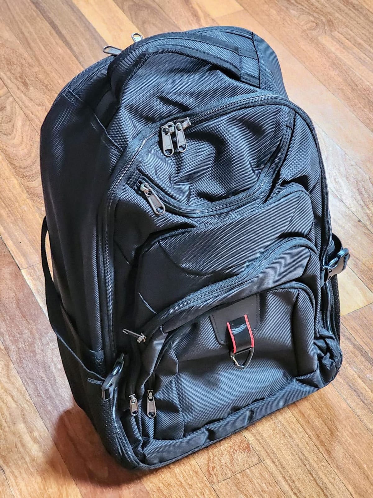 Boavan Rolling Backpack,17 inch Water Resistant Wheeled Backpack,Carry on Luggage Business Bag, Overnight College Computer Trolley Suitcase for Men Women Adults to Travel,Black customer photo 1