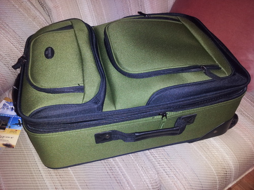U.S. Traveler Rio Lightweight Softside Rolling Carry-on Suitcase, 2-Wheel Single, Red customer photo 2
