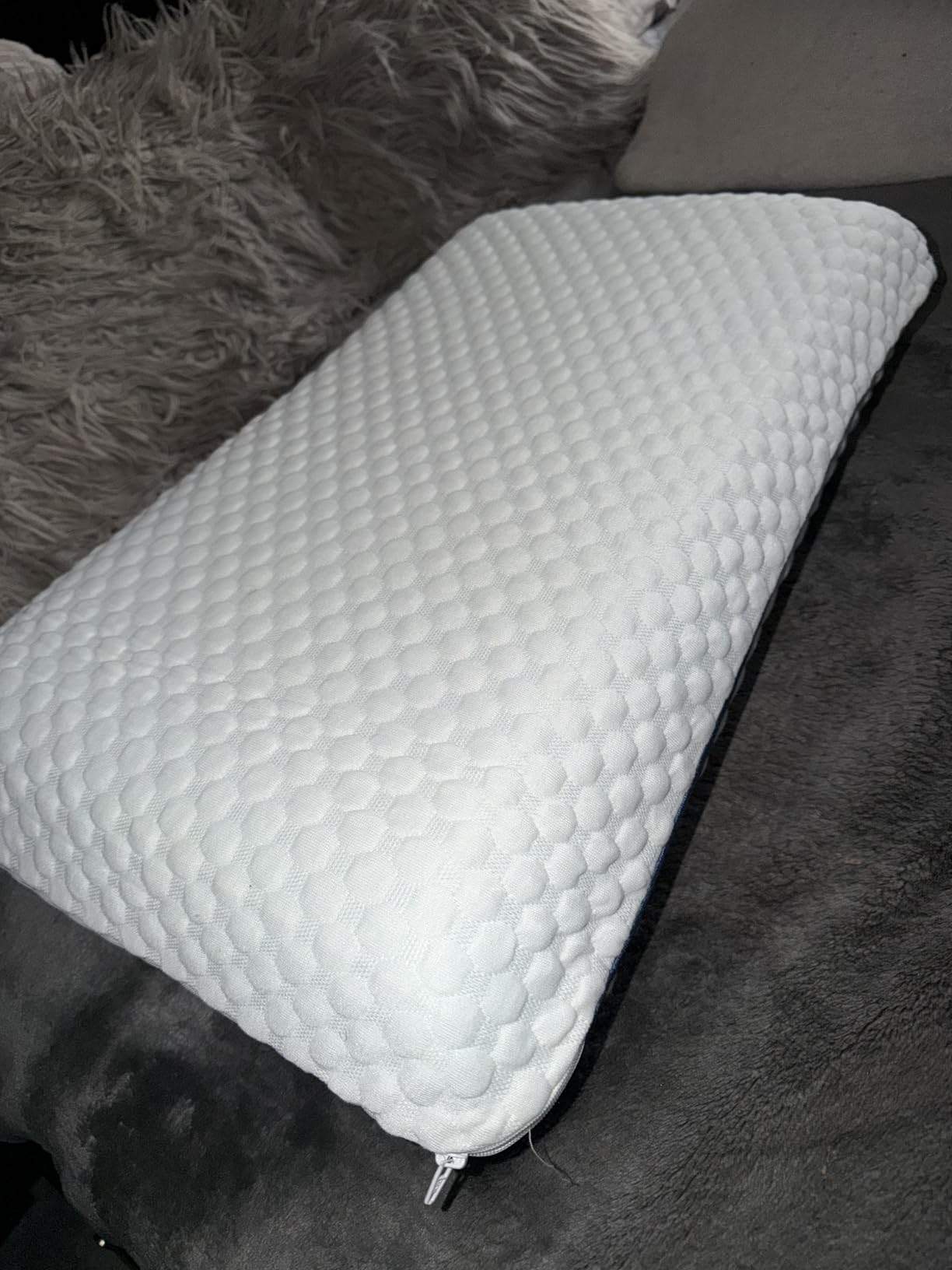 Weekender Cooling Gel Memory Foam Camping Pillow – Travel Size, Ventilated Cooling Pillow for Side & Back Sleepers, Neck Support, Compact with Carry Bag, Washable Cover customer photo 2