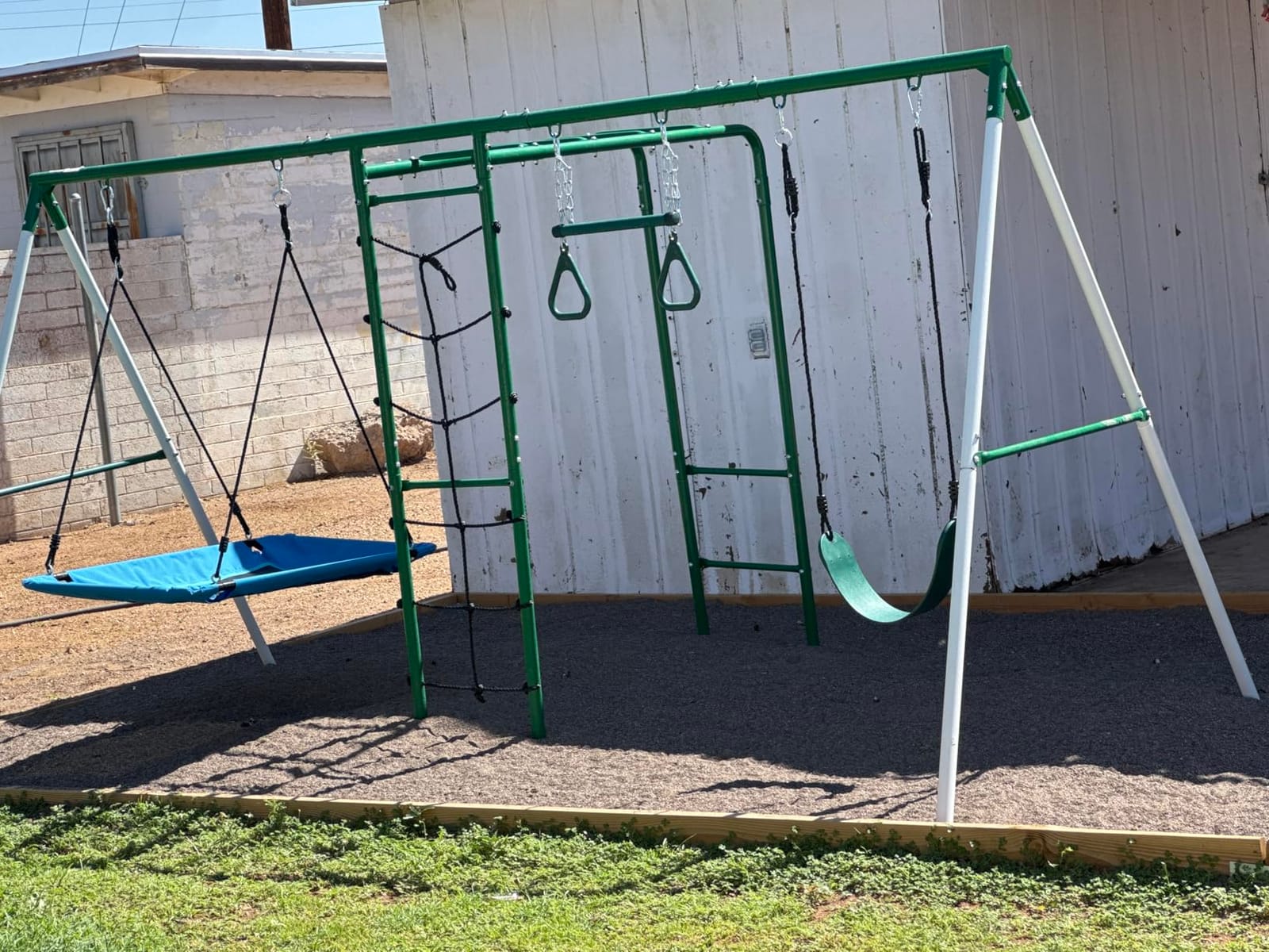 Hapfan Swing Sets for Backyard with Monkey Bars,5 in 1 Playground Set customer photo 2