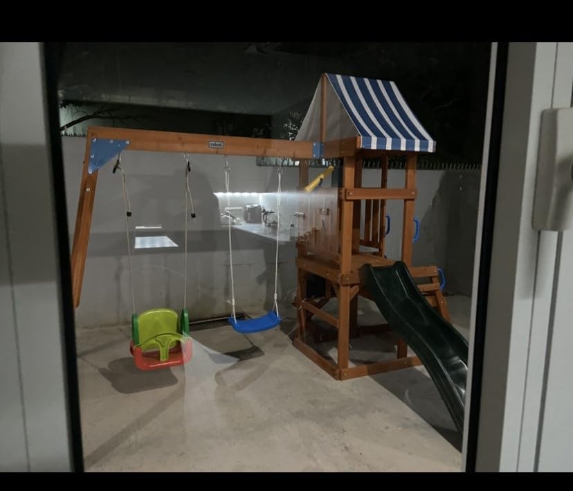 ROBOTIME Wooden Swing Set for Backyard, All-in-One Kids Playset, Ages 3-10 customer photo 2