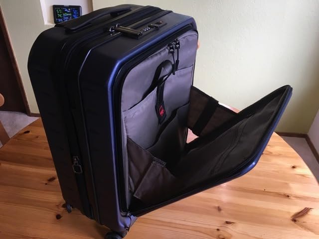 CENSIEN Expandable Carry On Luggage Airline Approved, 20 Inch Lightweight ABS+PC Hard Shell Suitcases with Front Pocket, Spinner Wheels, TSA Lock (Black, 1PC) customer photo 1