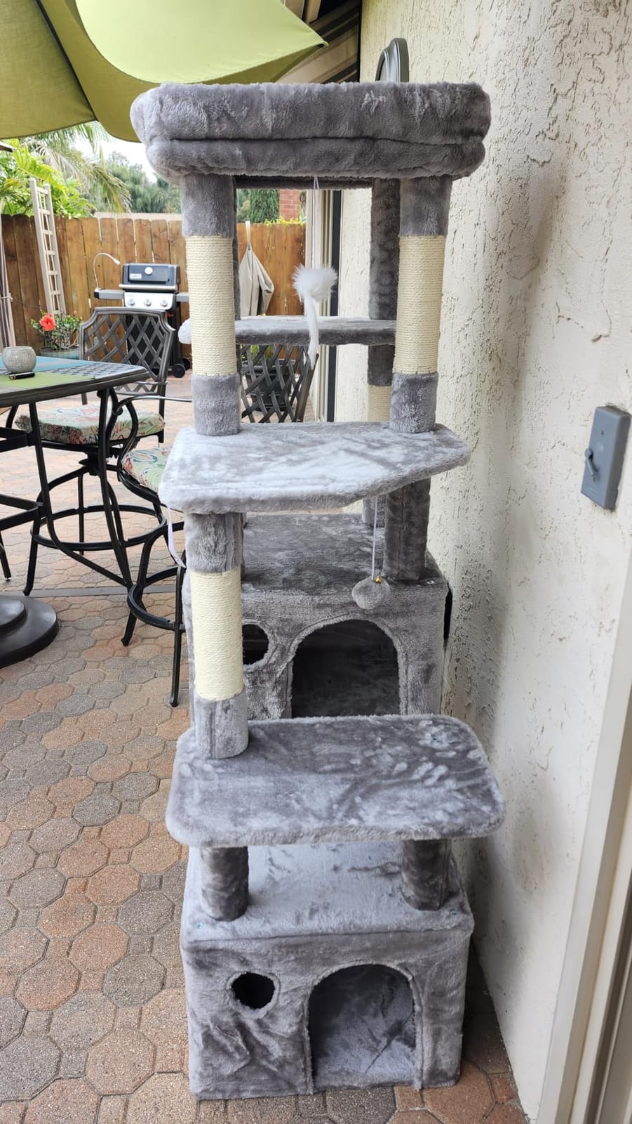 Globlazer Heavy Duty Cat Trees for Big Cats Maine Coon, F61, Light Grey customer photo 2